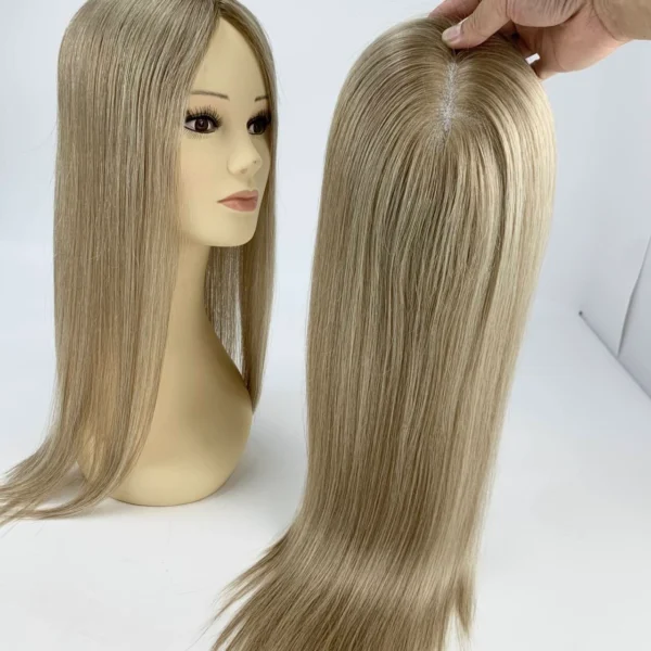 5.5"*6" | #T8A-P8A-1001 Swiss Lace Virgin | Human Hair Topper